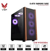 Case VSP E-ATX Gaming C19 Wooden Black