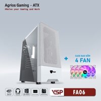 Case VSP FA06 Trắng Case ATX, mặt trước lưới,hông của kéo kính cường lực