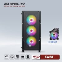 Case VSP KA28 Case ATX, mặt trước lưới, hông kính cường lực