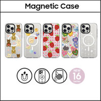 Caseti Bí Ẩn Vũ Trụ Gấu Bông Dâu Nhựa Cứng Acrylic Ốp Lưng Cho iPhone 16 11 12 13 14 15 Plus Pro Max Vỏ