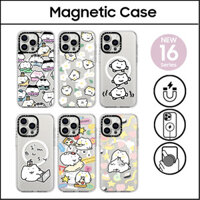 Caseti MEO MONSTERS I 'm Busy Hard Plastic Acrylic Case Dành Cho iPhone 16 11 12 13 14 15 Plus Pro Max Vỏ