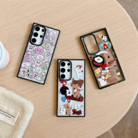 Casetifg Thương Hiệu Gấu Hồng Dễ Thương Chất Lượng Cao Sạc Từ Tính Ốp Lưng Điện Thoại Có Hộp Cho Samsung Galaxy S24 S23 S22 Siêu Trong Suốt Full Cover Chống Sốc Bảo Vệ Vỏ Acrylic Cứng