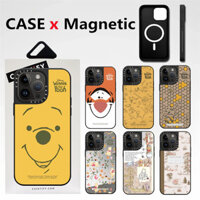 Casetifg Winnie Pooh Gương Sạc Từ Tính Ốp Lưng Điện Thoại Có Hộp Cho iPhone 15 12 13 14 Pro Max 14Plus 15Plus Mềm Bên Phông Chữ Bảo Vệ Vỏ PC Cứng Chống Sốc