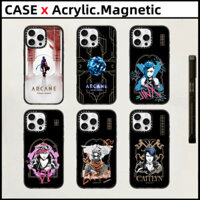 Casetify [Arcane: Liên minh huyền thoại] Vỏ từ tính Acrylic cho iPhone 16 Pro Max 16 15 14 Plus 11 12 13 14 15 Pro Max ốp lưng khắc chữ bên bảo vệ