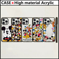 Casetify Chuột Mickey Họ iPhone Ốp điện thoại Cho 11 12 13 14 15 Pro Max 15 Plus Nhựa Acrylic TPU Bên Chữ Cái Chống Sốc Ốp điện thoại Vỏ Phong Cách INS
