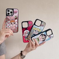 Casetify Dễ Thương Crybaby Powerpuff Bé Gái Gương Chất Lượng Cao Ốp Lưng Điện Thoại IPhone 11 12 13 14 15 16 Pro Max 15 plus 14 mini X XR XSAMX POP MART Ốp Cứng Chống Sốc Chống Rơi