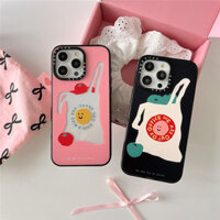 Casetify Mặt Cười Túi Mua Sắm Ốp Lưng Điện Thoại Acrylic Chất Lượng Cao Thích Hợp Cho iPhone 14 Pro Max 15 Pro Max 14 Pro 15 12 Pro 13 Pro Max 13 Pro 11 Thời Trang Chống Rơi Thời Trang