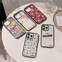 Casetify [Nhãn dán dòng Hello Kitty] Ốp lưng Acrylic tăng cường 2,5 mới cho IPhone 15 Pro MAX 12 13 14 15 Plus Phim hoạt hình thời trang Vỏ chống va đập trong suốt Vỏ mềm điện thoại