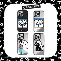 Casetify Phim Hoạt Hình Cặp Đôi Chó Con Doggy Gương Trang Điểm Ốp Lưng Điện Thoại Iphone 15 16 Pro Max / Iphone 14 Pro Max / Iphone 13 Pro Max / Iphone 12 Pro Max Iphone 11