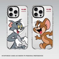 Casetify Tom và Jerry Ốp lưng iPhone 16 16Pro 11 12 13 14 15 Plus Pro Max Từ Tính Cứng Trong Suốt acrylic Ốp Lưng