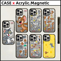 Casetify [Tom và Jerry] Vỏ từ tính Acrylic cho iPhone 16 Pro Max 16 15 14 Plus 11 12 13 14 15 Pro Max ốp lưng khắc chữ bên bảo vệ