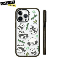 Casetify Tre Họa Tiết Gấu Trúc Ốp lưng Acrylic Cứng Cho Iphone 16 11 12 13 14 15 Plus Pro Max Vỏ Hoạt Hình Dễ Thương