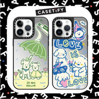 Casetify Umbrella Puppy Gương trang điểm Vỏ điện thoại chống sốc cho Iphone 15 16 Pro Max / Iphone 14 Pro Max / Iphone 13 12 Pro Max Ốp điện thoại Iphone 11