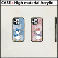 Casetify Vịt Donald iPhone Ốp Lưng Cho 11 12 13 14 15 16 Pro Max 16 Plus Nhựa Acrylic TPU Bên Chữ Cái Chống Sốc Vỏ Điện Thoại Mặt Sau Vỏ INS Phong Cách