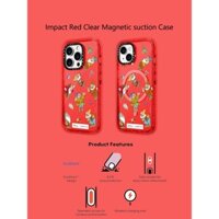 Casetify X Bảy Chú Lùn Đỏ Hút Từ Tính Cứng Acrylic Ốp Lưng Cho Apple IPhone 12 13 14 15 16 Pro Max Plus Có Hộp