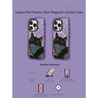 Casetify X Cắn Bạn Peri Tím Hút Từ Tính Cứng Acrylic Ốp Lưng Cho Apple IPhone 12 13 14 15 16 Pro Max Plus Có Hộp