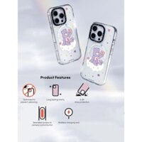 Casetify X CHĂM SÓC dựa trên đám mây hút từ tính trong suốt cứng Acrylic lưng TPU Edge Case Vỏ điện thoại Vỏ tác động cho Apple IPhone 13 14 15 16 Pro Max