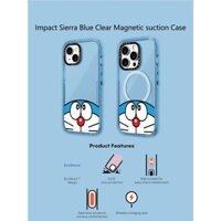 Casetify X Custom Doremon Case Sierra Blue Hút Từ Tính Cứng Acrylic Ốp Lưng Cho Apple IPhone 12 13 14 15 16 Pro Max Plus Có Hộp