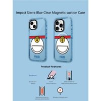 Casetify X Doremon Bell Case Sierra Blue Hút Từ Tính Cứng Acrylic Ốp Lưng Cho Apple IPhone 12 13 14 15 16 Pro Max Plus Có Hộp