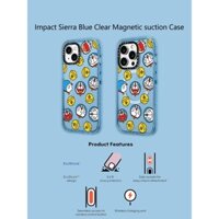 Casetify X Doremon Icon Case Sierra Blue Hút Từ Tính Cứng Acrylic Ốp Lưng Cho Apple IPhone 12 13 14 15 16 Pro Max Plus Có Hộp