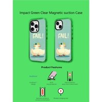 Casetify X Fail Green Hút Từ Tính Cứng Acrylic Ốp Lưng Cho Apple IPhone 12 13 14 15 16 Pro Max Plus Có Hộp