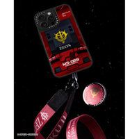 Casetify X Gundam MS-06S Char 's Zaku II Armor Case hút từ tính Vỏ IPhone Gương đen & bạc IPhone 16 15 14 13 12 Pro Max Plus Ốp điện thoại cứng có hộp khắc logo