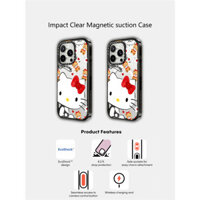 Casetify X HelloKitty Gấu Ốp Lưng Acrylic Cứng Hút Từ Tính Cho Apple IPhone 12 13 14 15 16 Pro Max Plus Có Hộp