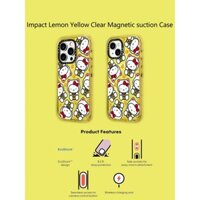 Casetify X HelloKitty Ốp lưng phong phú màu vàng chanh hút từ tính Ốp lưng Acrylic cứng cho Apple IPhone 12 13 14 15 16 Pro Max Plus có hộp