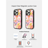 Casetify X Hoa Joy Case Hút Từ Tính Cứng Acrylic Ốp Lưng Cho Apple IPhone 12 13 14 15 16 Pro Max Plus Có Hộp