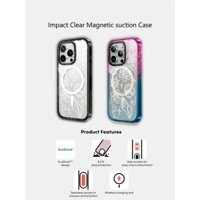 Casetify X Họa Tiết Trắng Hút Từ Tính Cứng Acrylic Ốp Lưng Cho Apple IPhone 12 13 14 15 16 Pro Max Plus Có Hộp