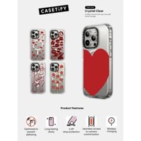 Casetify X Love Case Impact Clear Magnetic Hút Case cho iPhone 16 / 15 / 14 / 13 Pro Max | Mặt sau Acrylic bảo vệ quân sự với bao bì cao cấp
