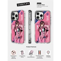 Casetify X Mari Makinami Illustrious Case Impact Clear Magnetic Hút Case cho iPhone 16 / 15 / 14 / 13 Pro Max | Mặt sau Acrylic bảo vệ quân sự với bao bì cao cấp