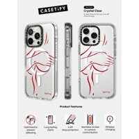 Casetify X my love Case Impact Clear Magnetic Hút Case cho iPhone 16 / 15 / 14 / 13 Pro Max | Mặt sau Acrylic bảo vệ quân sự với bao bì cao cấp
