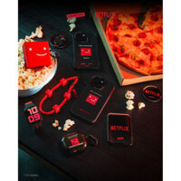 Casetify X Netflix Người Dùng Biểu Tượng Ốp điện thoại Hút Từ Tính Đen & Bạc Gương IPhone IPhone 16 15 14 13 12 Pro Max Plus Ốp điện thoại Cứng Có Hộp Khắc logo