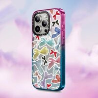 Casetify X Nơ Dán Ốp Lưng Đen Đào Haze Cotton Kẹo Bộ Sưu Tập Màu Sắc Trong Suốt Cứng Ốp Lưng Tác Động Cho Apple IPhone 12 13 14 15 16 Pro Max Plus Có Hộp