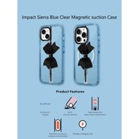 Casetify X Nơ Đen Sierra Xanh Hút Từ Tính Cứng Acrylic Ốp Lưng Cho Apple IPhone 12 13 14 15 16 Pro Max Plus Có Hộp