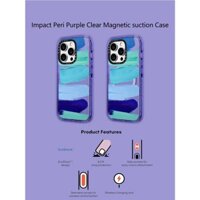 Casetify X Ocean Blues Peri Tím Hút Từ Tính Cứng Acrylic Ốp Lưng Cho Apple IPhone 12 13 14 15 16 Pro Max Plus Có Hộp