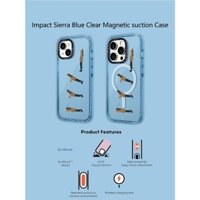 Casetify X Sleep first Case Sierra Blue Hút Từ Tính Cứng Acrylic Ốp Lưng Cho Apple IPhone 12 13 14 15 16 Pro Max Plus Có Hộp