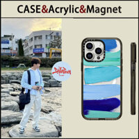 Casetiy SEVENTEEN SEUNGKWAN Ốp Điện Thoại Họa Tiết Xanh Dương Cho IPhone 11 12 13 14 15 16 Pro Max 16Plus Nhựa Acrylic TPU Bên Chữ Cái Vỏ Điện Thoại Chống Sốc Mặt Sau Vỏ Từ Tính