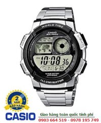 Casio AE-1000WD-1AVDF, Đồng hồ điện tử pin 10 năm Casio illuminator AE-1000W-1AVDF /Bảo hành 02năm