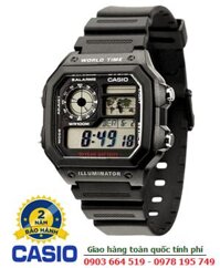 Casio AE-1200WH-1AVDF; Đồng hồ điện tử pin 10 năm Casio AE-1200WH-1AVDF | Bảo hành 2 năm