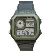 CASIO AE-1200WHB-1BVDF – NAM – KÍNH NHỰA – DÂY VẢI – PIN – SIZE 45mm – MÁY NHẬT