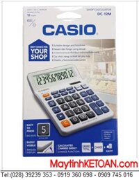Casio DC-12M, Máy tính tiền Casio DC-12M loại 12 số Digits và có Màn hình chỉnh Lên-Xuống được