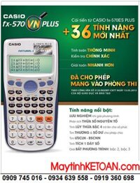 Casio FX-570VN PLUS, Máy tính Học sinh mang vào phòng thi Casio FX-570VN PLUS chính hãng _Bảo hành 7 năm