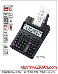 Casio HR-100RC, Máy tính tiền in ra BILL giấy Casio HR-100RC chính hãng / (MẪU MỚI)
