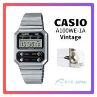 CASIO Vintage Digital Watch A100WE-1A Men's Unisex Silver / Black [Direct From Japan]