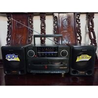 Cassette Sony CFS-715S rất đẹp, radio và 2 hộc băng hát tốt, auto reverse tốt, có line in kết nối đt, tiếng hay