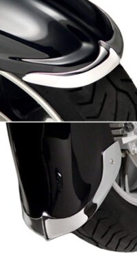 Cast Front Fender Tips 2 Piece Set - Kawasaki VN1700 Vulcan Voyager Classic,LT 09 and newer - NC-N7023