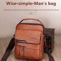 Casual Retro Jeep Nam Túi Túi Xách Vai Messenger Cặp Ba Lô Da PU EW8V