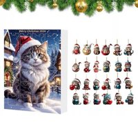 Cat Advent Calendar,Cute Cat Christmas Decoration Advent Calendar Christmas Ornaments & Models